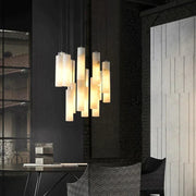 Violet Alabaster Modern Chandelier Light