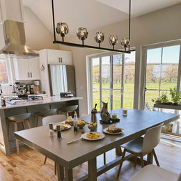 Boule De Cristal Smoke Glass Linear Chandelier 48