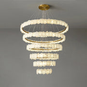 Aria Tiered Circular Alabaster Chandelier