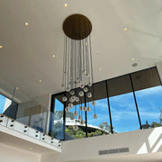 Boule De Cristal Clear Glass Ball Round Cluster Chandelier Light 30