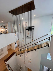 Rain Linear Modern Dining Room Chandelier Light 72