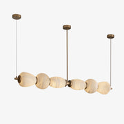 Alabaster Pebble Linear Modern Dining Room Light Fixtures, Living Room Chandeliers
