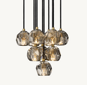 Luxury Boule De Cristal Smoke Glass Ball Round Cluster Chandelier Light 14