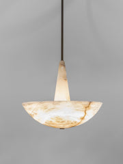 Domus Alabaster Round Modern Dining Room Light Fixtures, Living Room Chandeliers