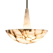 Domus Alabaster Round Modern Dining Room Light Fixtures, Living Room Chandeliers