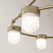 ARORA Alabaster Round Modern Dining Room Light Fixtures, Living Room Chandeliers