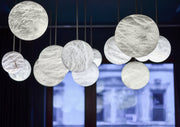 Nami Alabaster Sphere Staircase Chandelier,Multi Pendant Light