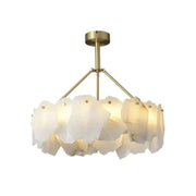 Alabaster Flakes Round Chandelier Rod