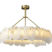 Alabaster Flakes Round Chandelier Rod