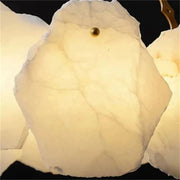 Alabaster Flakes Round Chandelier Rod