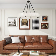 Orion Alabaster Round Modern Dining Room Light Fixtures, Living Room Chandeliers