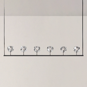 Boule De Cristal Clear Glass Minimalist Linear Chandelier Light 60