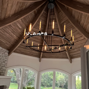 Cannele Linear Candlestick Round Chandelier Light 72