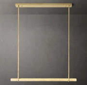 Audubong Modern Alabaster Single Bar Linear Chandelier 60