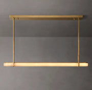 Audubon Modern Alabaster Single Bar Linear Chandelier 60