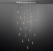 Rain Linear Modern Dining Room Chandelier Light 72
