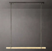 Audubong Modern Alabaster Single Bar Linear Chandelier 60