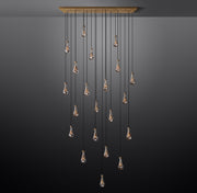 Rain Linear Modern Dining Room Chandelier Light 72