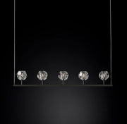 Boule De Cristal Clear Glass Minimalist Linear Chandelier Light 48