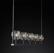 Boule De Cristal Clear Glass Minimalist Linear Chandelier Light 48