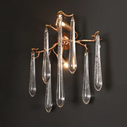 Modern Branch Bubbled Long Drop Wall Sconce