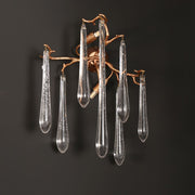 Modern Branch Bubbled Long Drop Wall Sconce