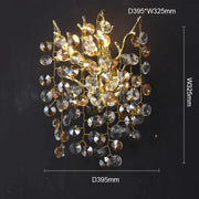 North Modern Crystal Gold Wall Sconces