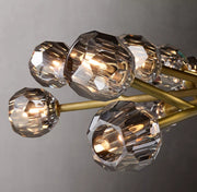 Boule De Cristal Smoke Glass Ball Modern Round Chandelier Light 48