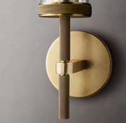 Lambeths Knurled Grand Sconce,Long Torch Knurled Bedroom Grand Modern Wall Sconce