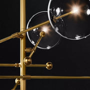 Sierra Glass Globe Modern Six-Arm Chandelier 55