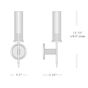 Modern Skylark Wall Sconce, Glass Wall Light