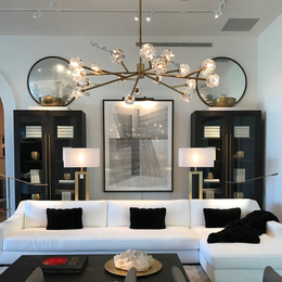 Boule De Cristal Clear Glass Ball Modern Round Chandelier Light 60