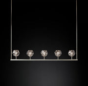 Boule De Cristal Clear Glass Minimalist Linear Chandelier Light 48