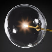 Sierra Glass Globe Modern Six-Arm Chandelier 55