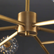 Boule De Cristal Smoke Glass Ball Modern Round Chandelier Light 48