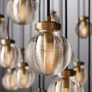 Pearl Linear Rectangle Glass Chandelier, Modern Linear Lamp for Living room