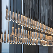 Solitaire linear crystal chandelier