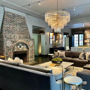 Marignan tiered round K9 crystal chandelier
