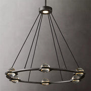 Éclatant planet round chandelier