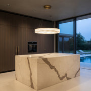 Calamette alabaster round chandelier
