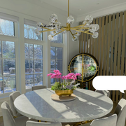 Boule De Cristal clear and smoke glass round chandelier