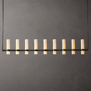 Ravelle linear milk glass chandelier alternative by Ulamps