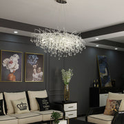 Elsa Crystal Droplet Branch Chandelier Light for Dining Room