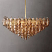 Chiaray Glass Multi-Tier Square Chandelier 32