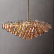Chiaray Glass Multi-Tier Square Chandelier 32