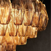 Chiaray Glass Multi-Tier Rectangular Chandelier 54