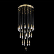 Kathleen Rock Crystal Short-eggplants Modern 32 Light LED Chandelier