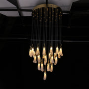 Kathleen Rock Crystal 32 Light Rock Crystal Long-eggplants Chandelier