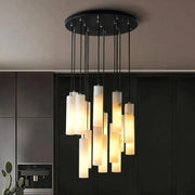 Violet Alabaster Modern Chandelier Light