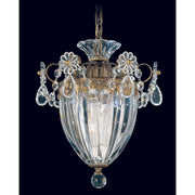 French retro all copper carved crystal Pendant light